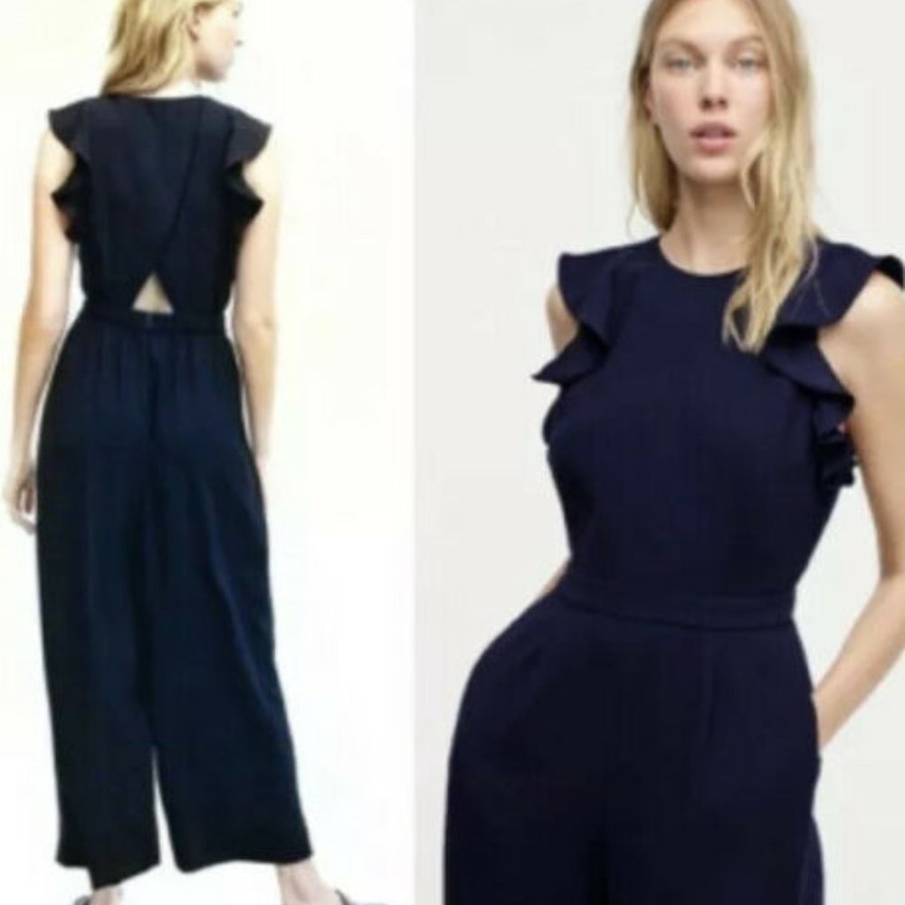 NWT J.Crew Navy Jumpsuit Size 2